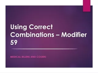 using correct combinations modifier 59