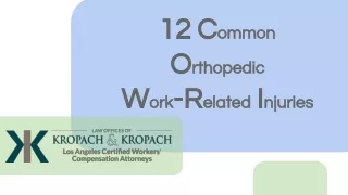 12 c 12 c ommon o o rthopedic rthopedic