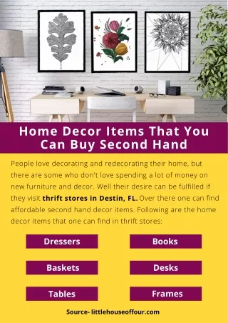 home decor items that you can buy second hand
