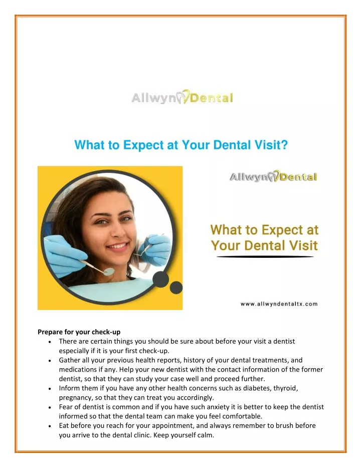 what to expect at your dental visit