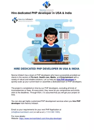 hire dedicated php developer in usa india