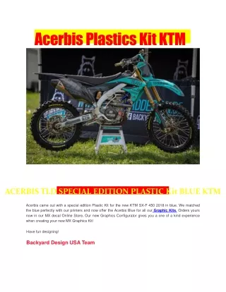 acerbis plastics kit ktm