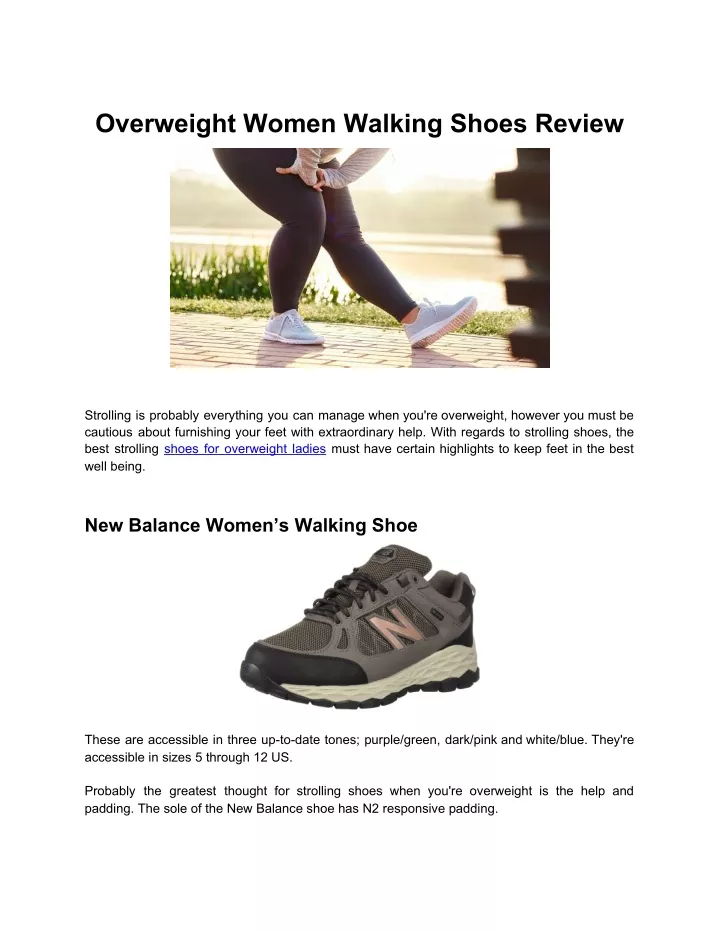 overweight women walking shoes review