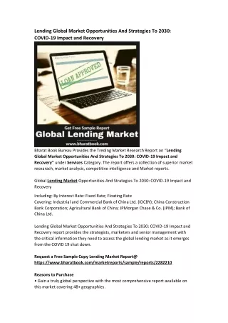 lending global market opportunities