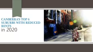canberra s top 6 suburbs with reduced rents