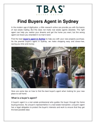 Buyers Agent in Sydney