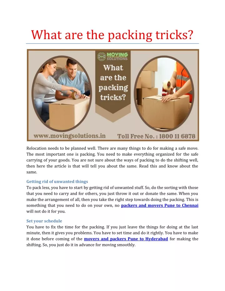 what are the packing tricks