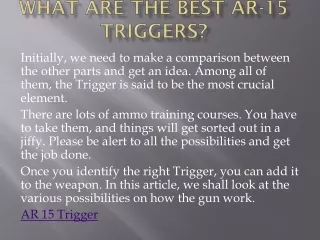 Best AR-15 Triggers
