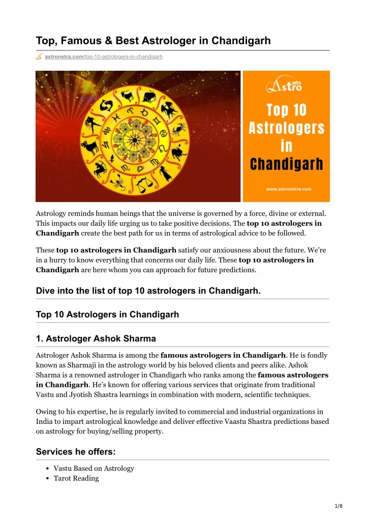 top famous best astrologer in chandigarh