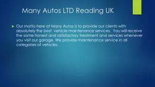 many autos ltd reading uk