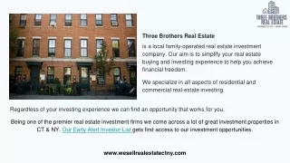 Real Estate investment Solutions in CT & NY
