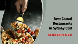 Find the Best Casual Restaurants Sydney CBD