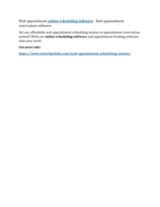 web appointment online scheduling software best