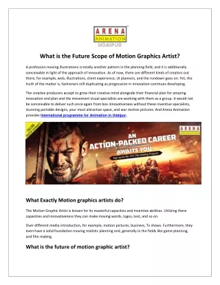 what is the future scope of motion graphics artist