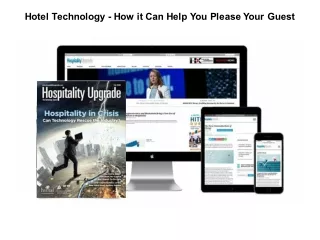 Hotel Technology - How it Can Help You Please Your Guest