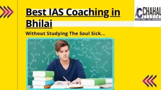 Best IAS Coaching Online in Bhilai– Chahal Academy