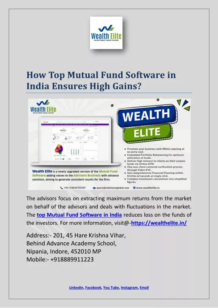 how top mutual fund software in india ensures