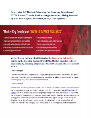 enterprise iot market driven by the growing