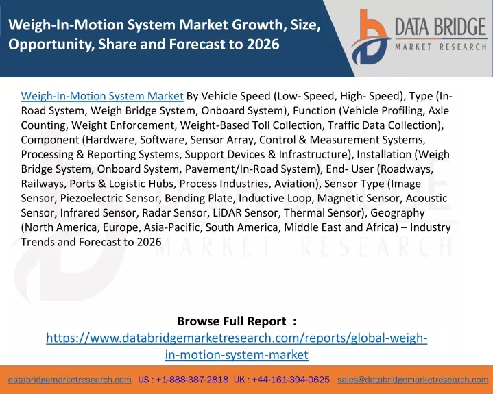 weigh in motion system market growth size