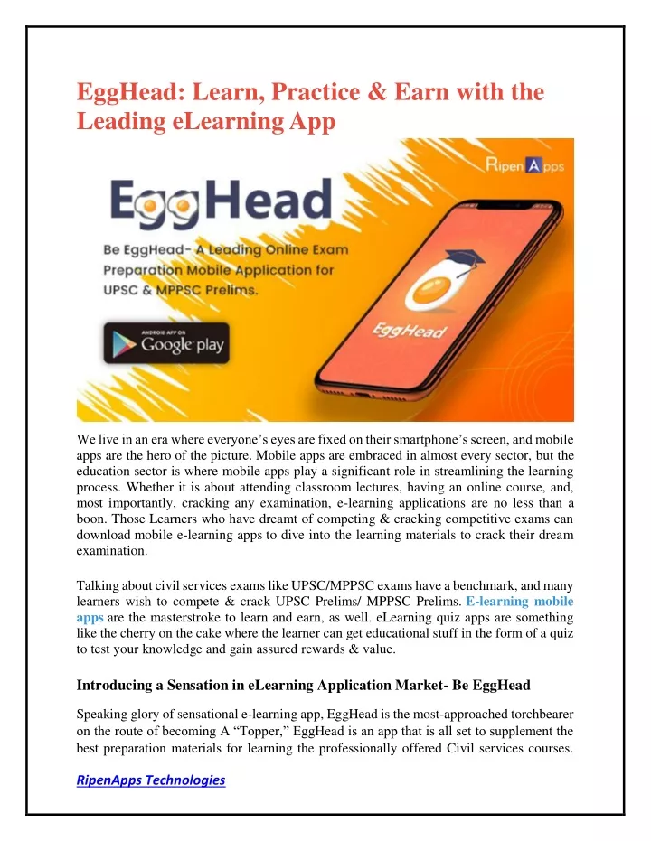 egghead learn practice earn with the leading
