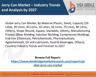 jerry can market industry trends and analysis