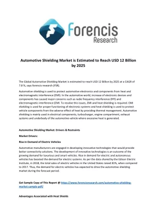 automotive shielding market is estimated to reach