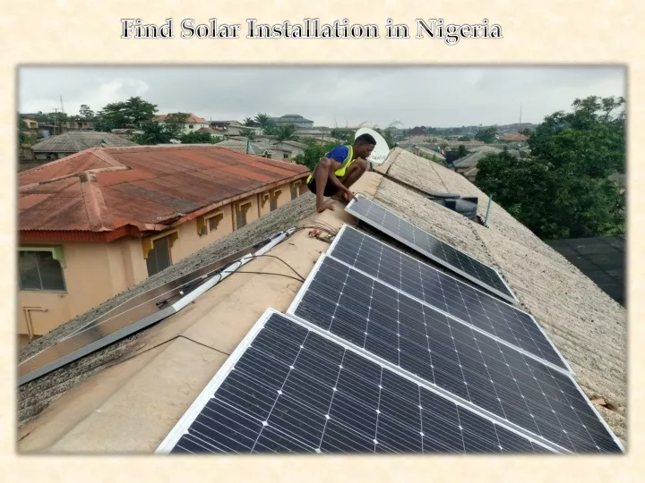 find solar installation in nigeria