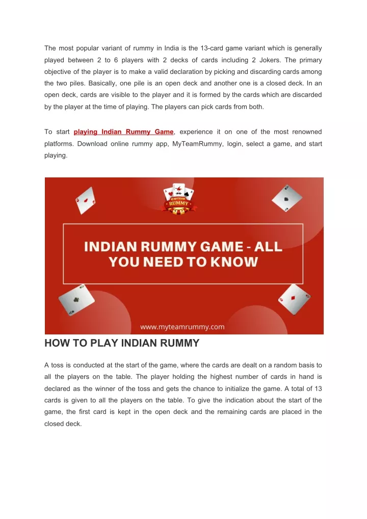 the most popular variant of rummy in india