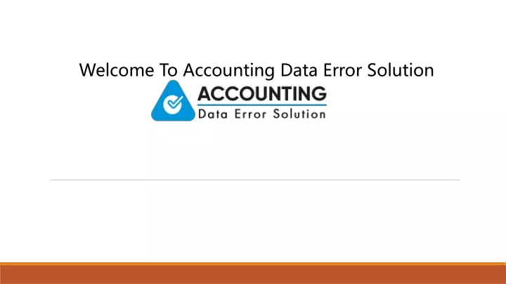 welcome to accounting data error solution