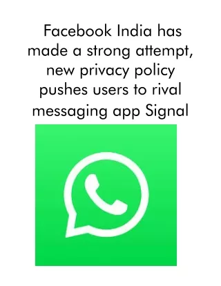 facebook india has made a strong attempt
