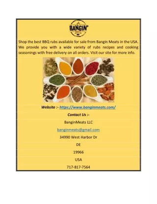 Best BBQ Rubs Recipes USA | Banginmeats.com