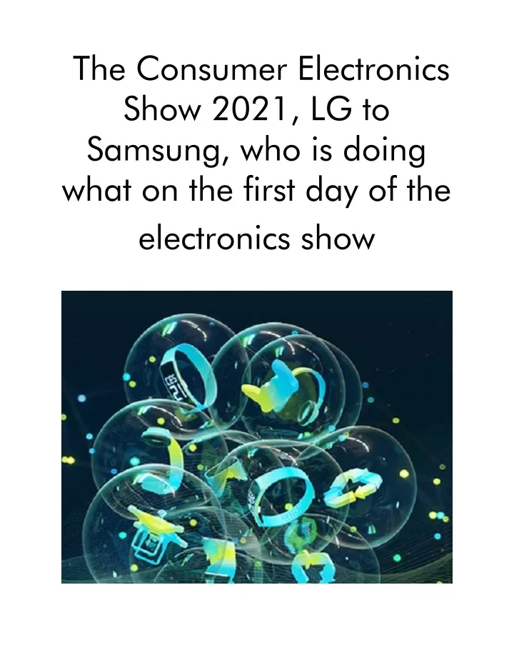 the consumer electronics show 2021 lg to samsung