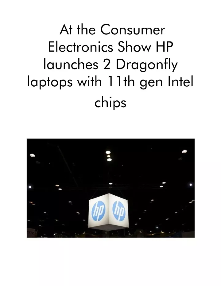 at the consumer electronics show hp launches