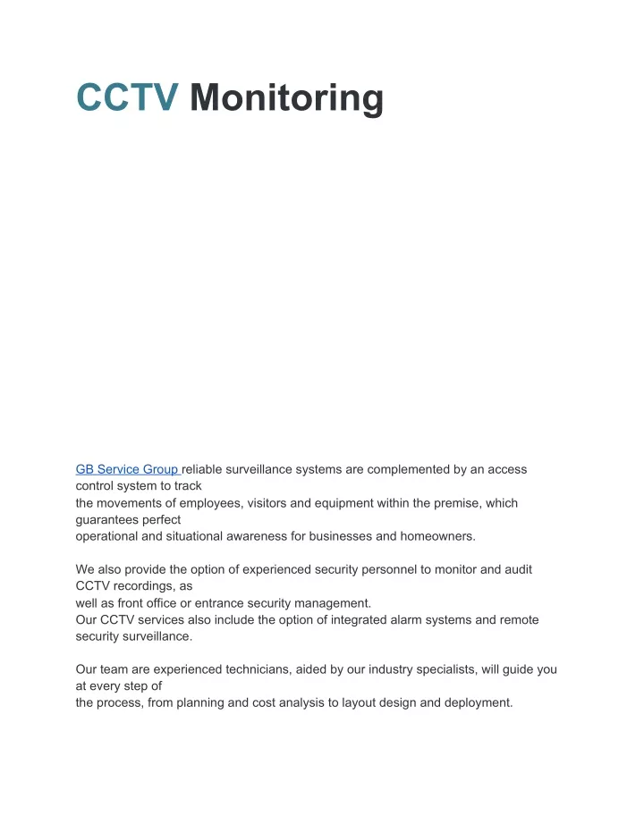 cctv monitoring