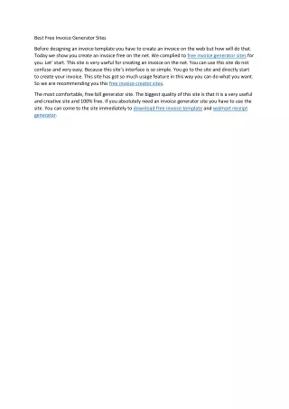 best free invoice generator sites