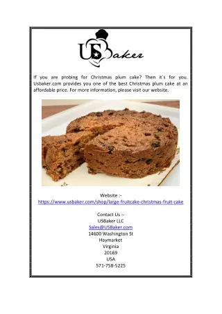 christmas plum cake for sale | Usbaker.com