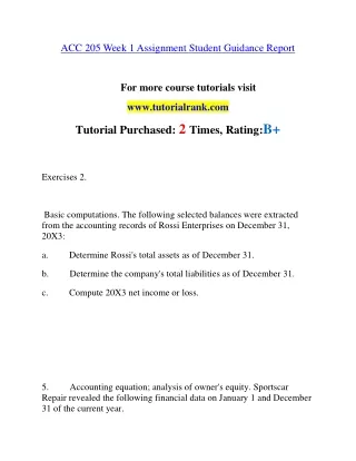 ACC 205(NEW)  Education Organization- tutorialrank.com