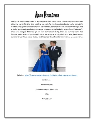 Two Piece Prom Dresses Cheap | Annapromdress.com