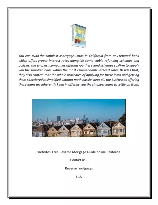 Free Reverse Mortgage Guide Online California | Reversemortgagelive.com