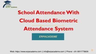 School Attendance With Cloud Based Biometric Attendance System