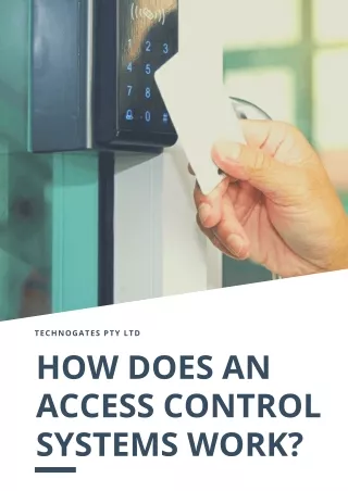 How Does an Access Control Systems Work?