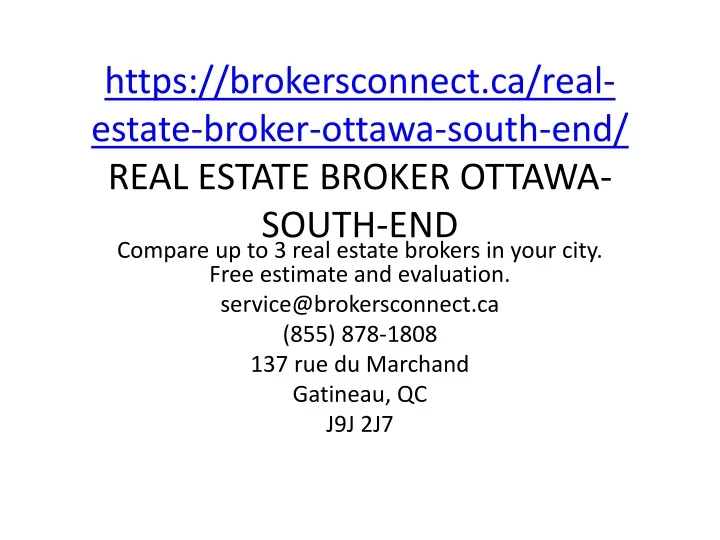 https brokersconnect ca real estate broker ottawa south end real estate broker ottawa south end