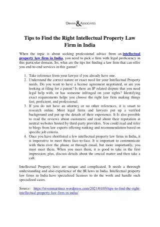 tips to find the right intellectual property