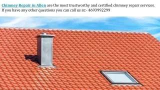 Chimney Inspection in Allen