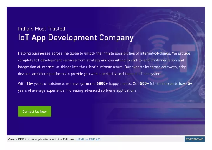 india s most trusted iot app development company