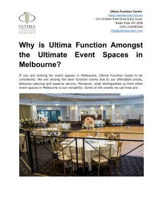 ultima function centre