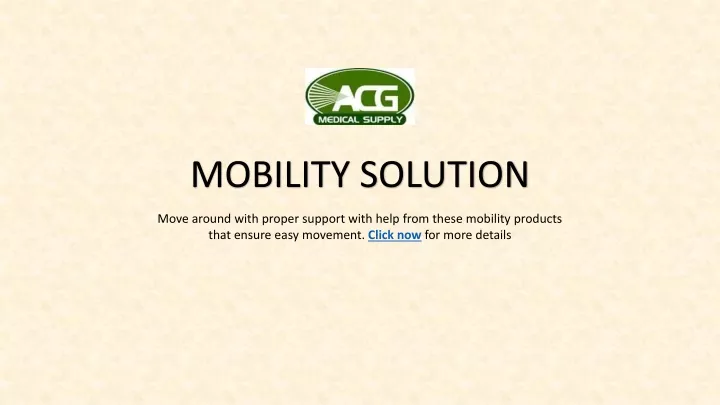 mobility solution