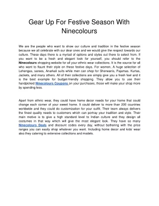 gear up for festive season with ninecolours