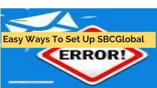 easy ways to set up sbcglobal