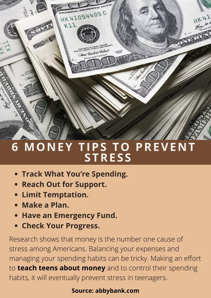 6 money tips to prevent stress